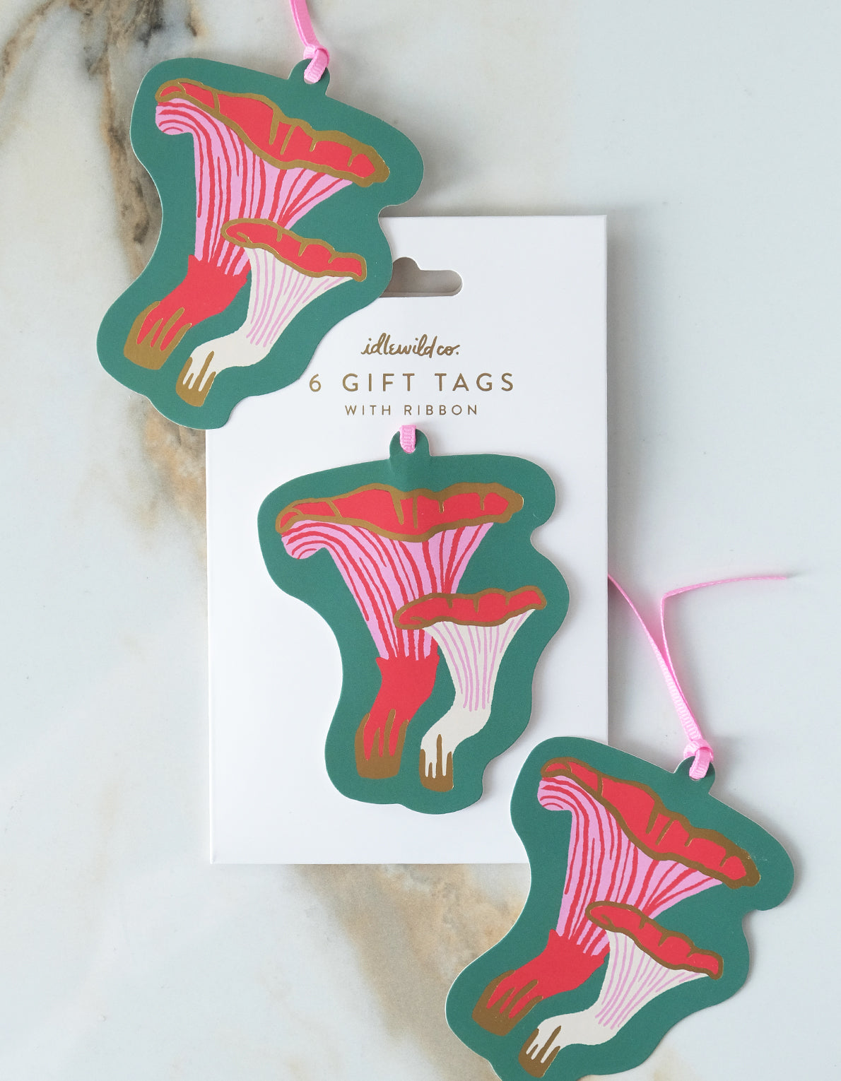 Die-Cut Gift Tag | Chanterelle Mushroom
