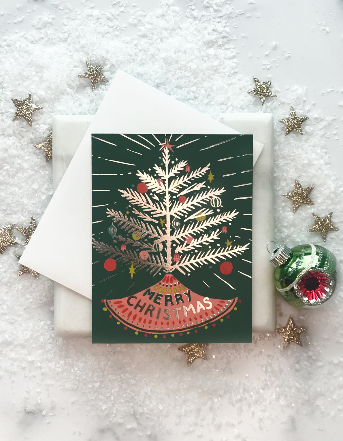 Christmas Greeting Card | Aluminum Tree