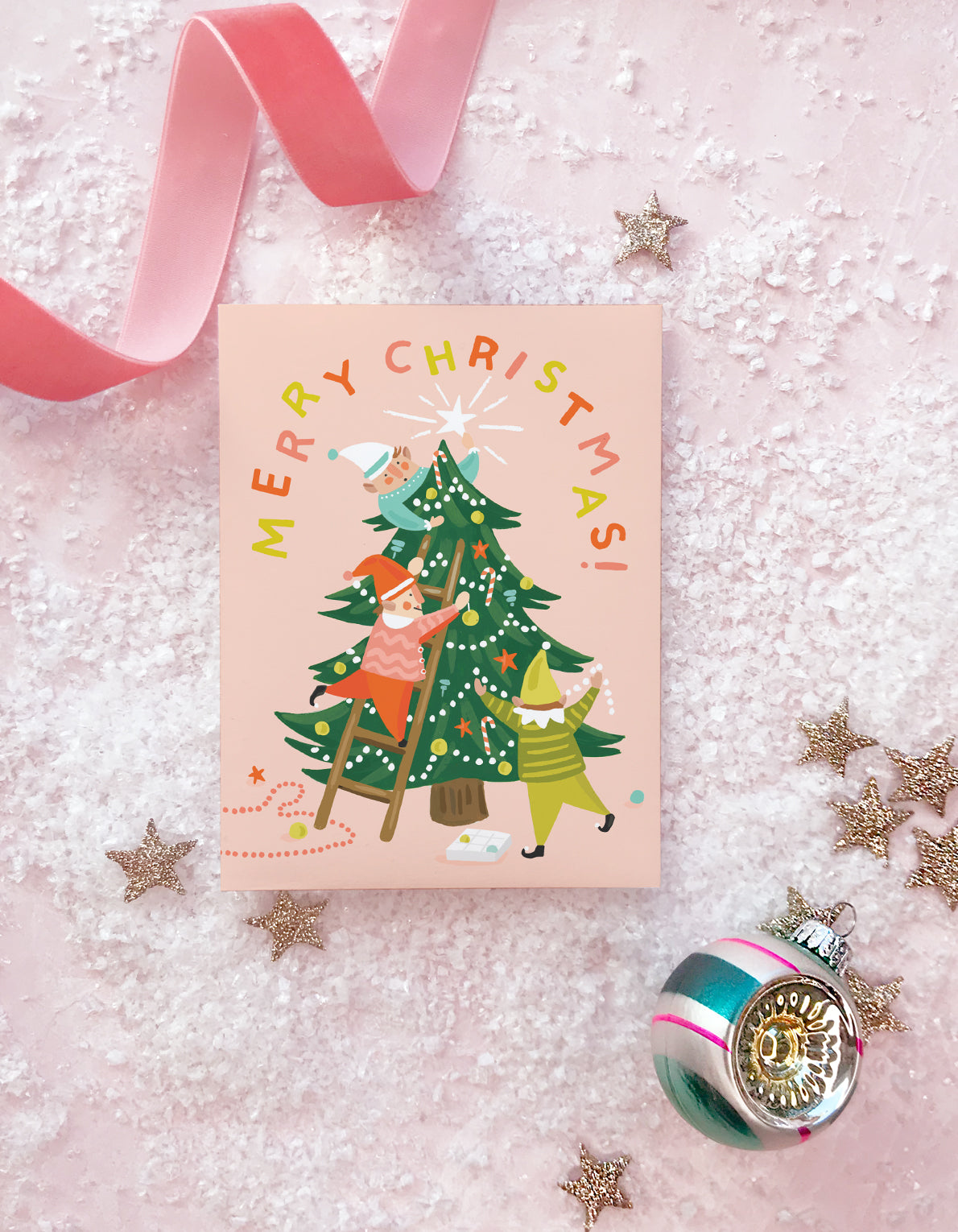 Christmas Greeting Card | Elf Tree