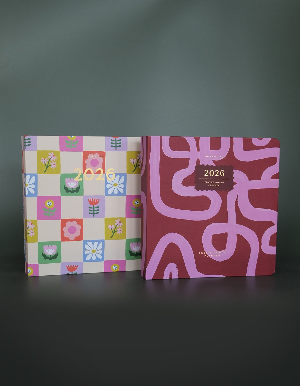 Floral Checks 2026 Hardcover Planner