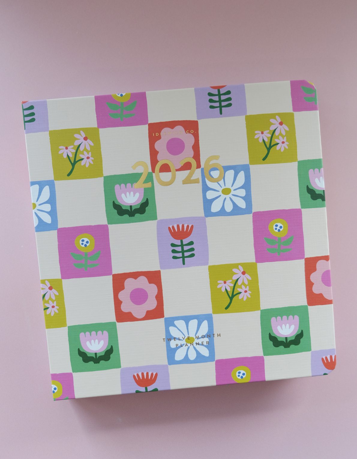 Floral Checks 2026 Hardcover Planner