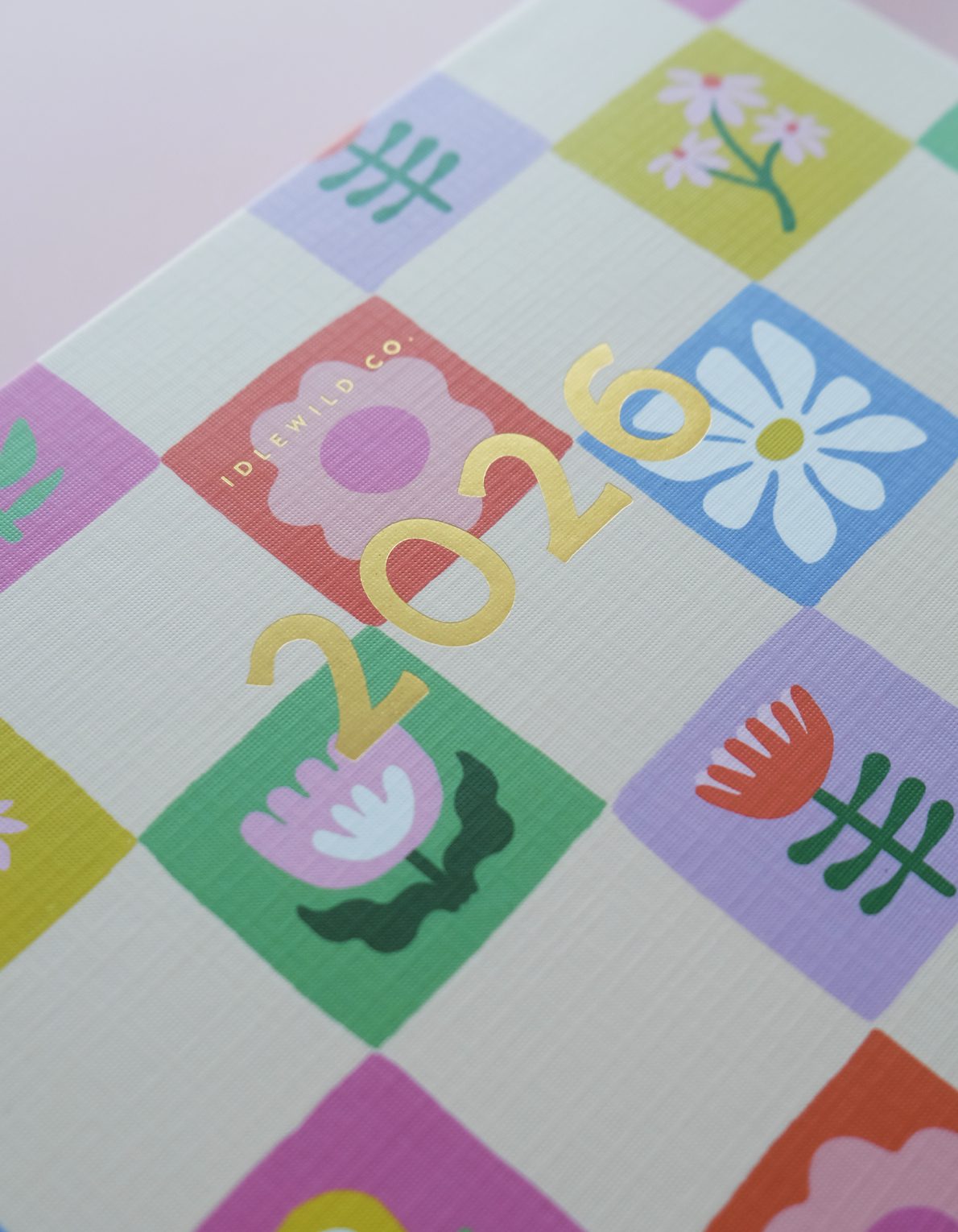 Floral Checks 2026 Hardcover Planner