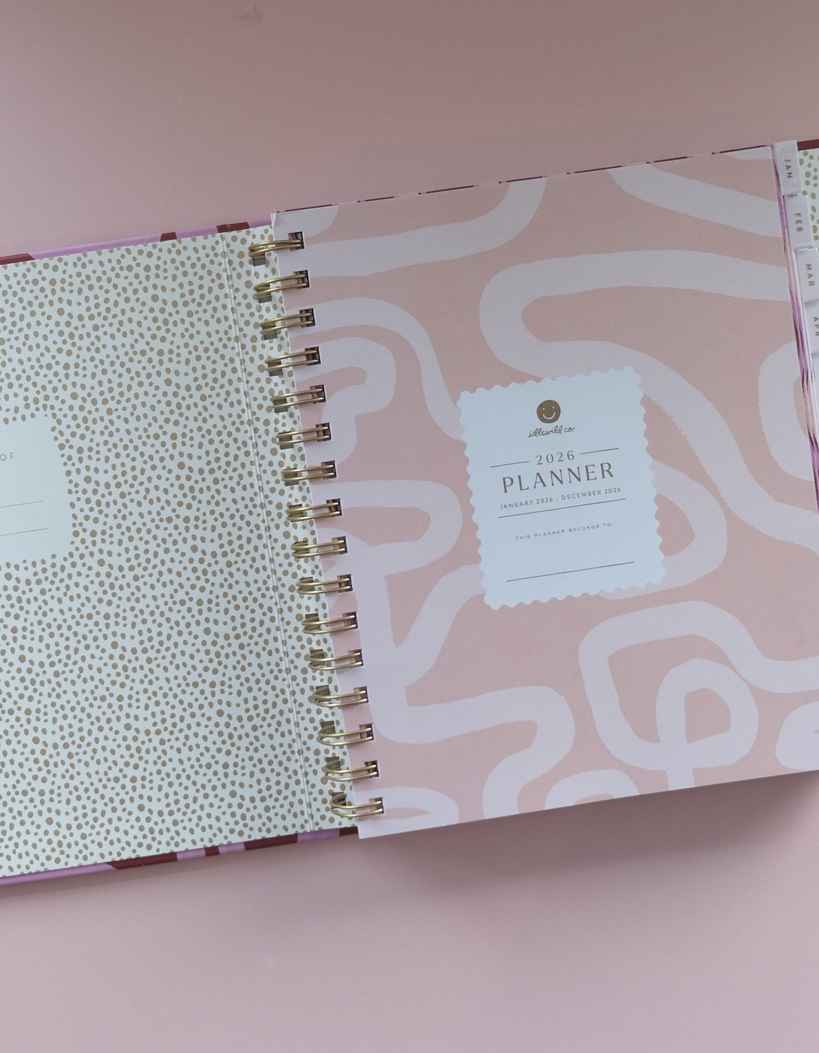 Magenta Squiggle 2026 Hardcover Planner