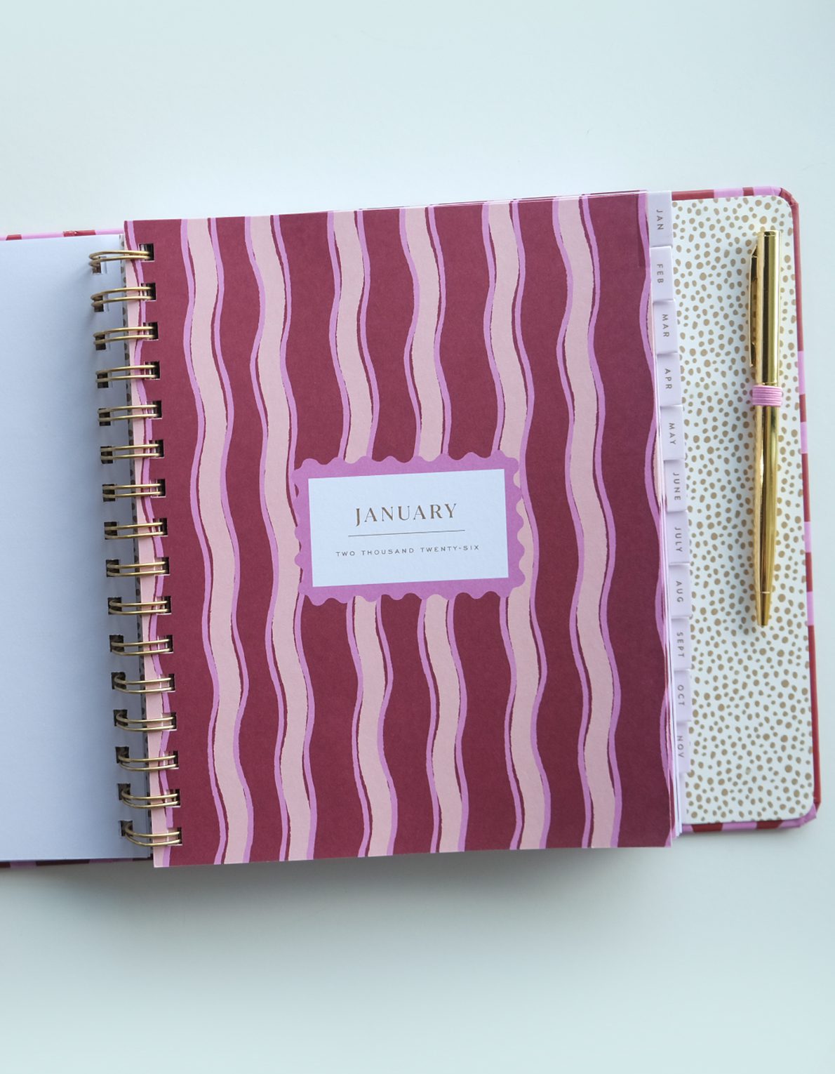 Magenta Squiggle 2026 Hardcover Planner
