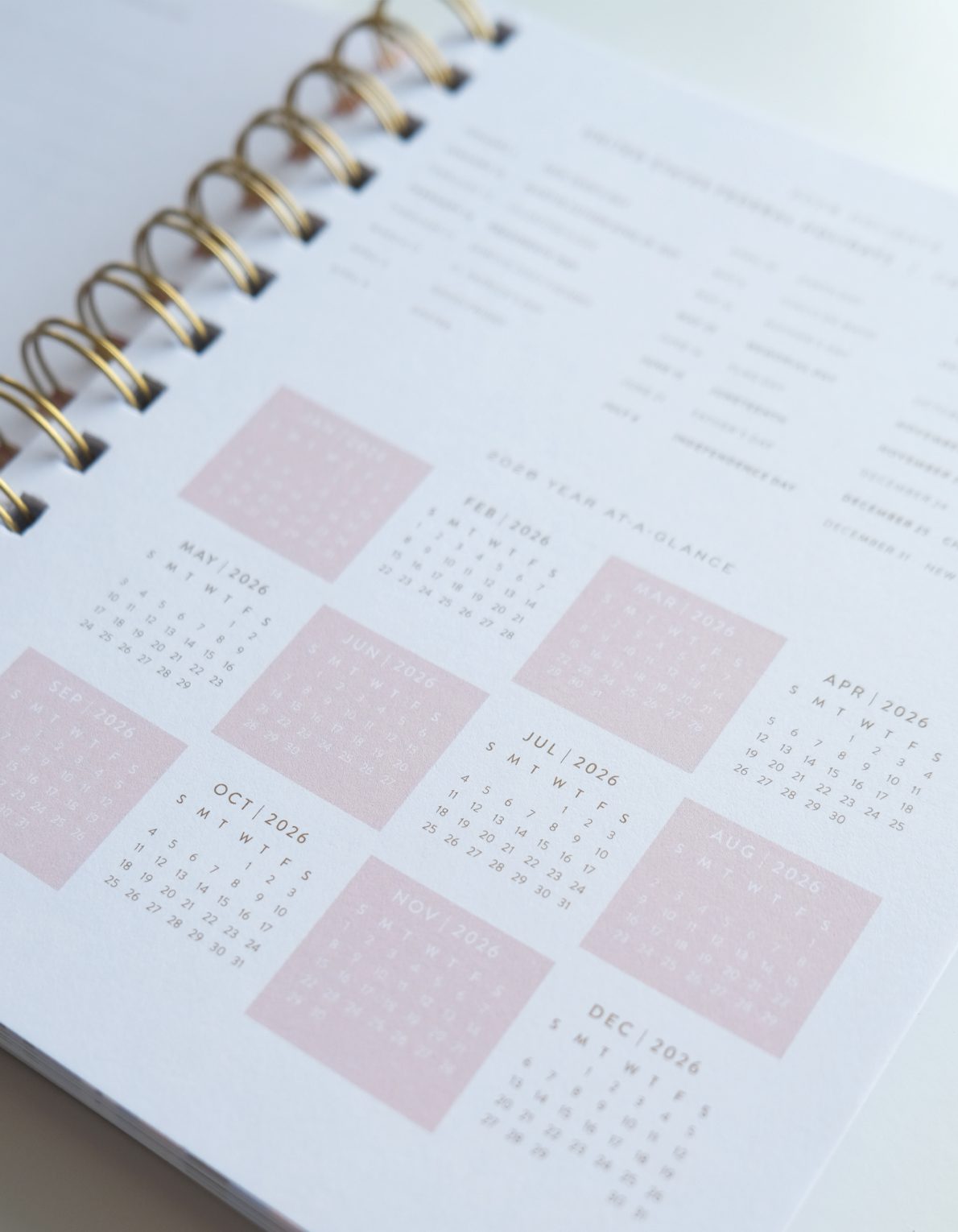 Coral Floral 2026 Pocket Size Planner