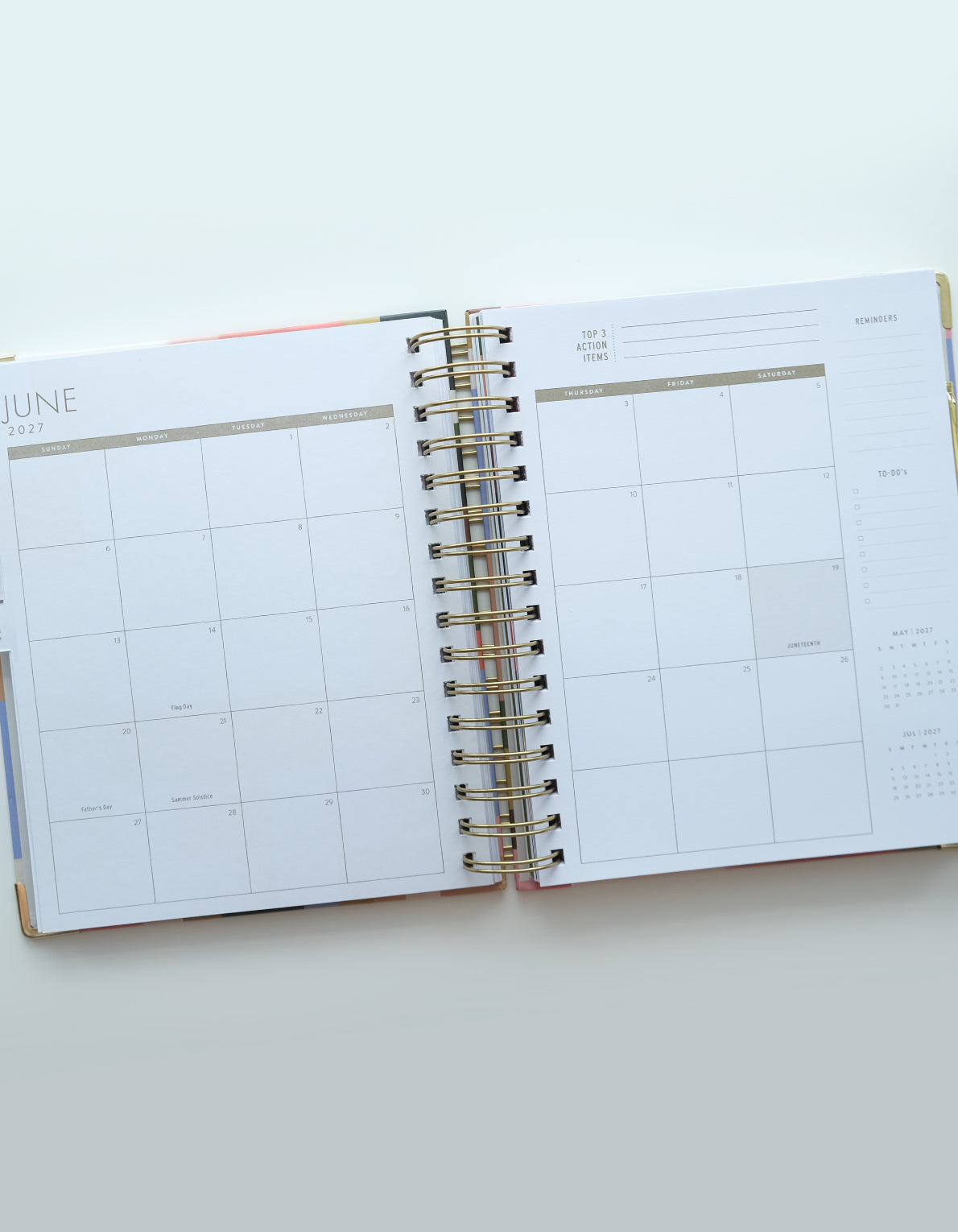 2027 Spiral Bound Planner | Folk Art Tulip