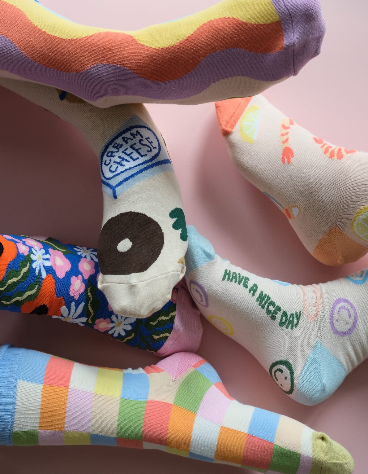 Crew Socks | Pastel Squiggle