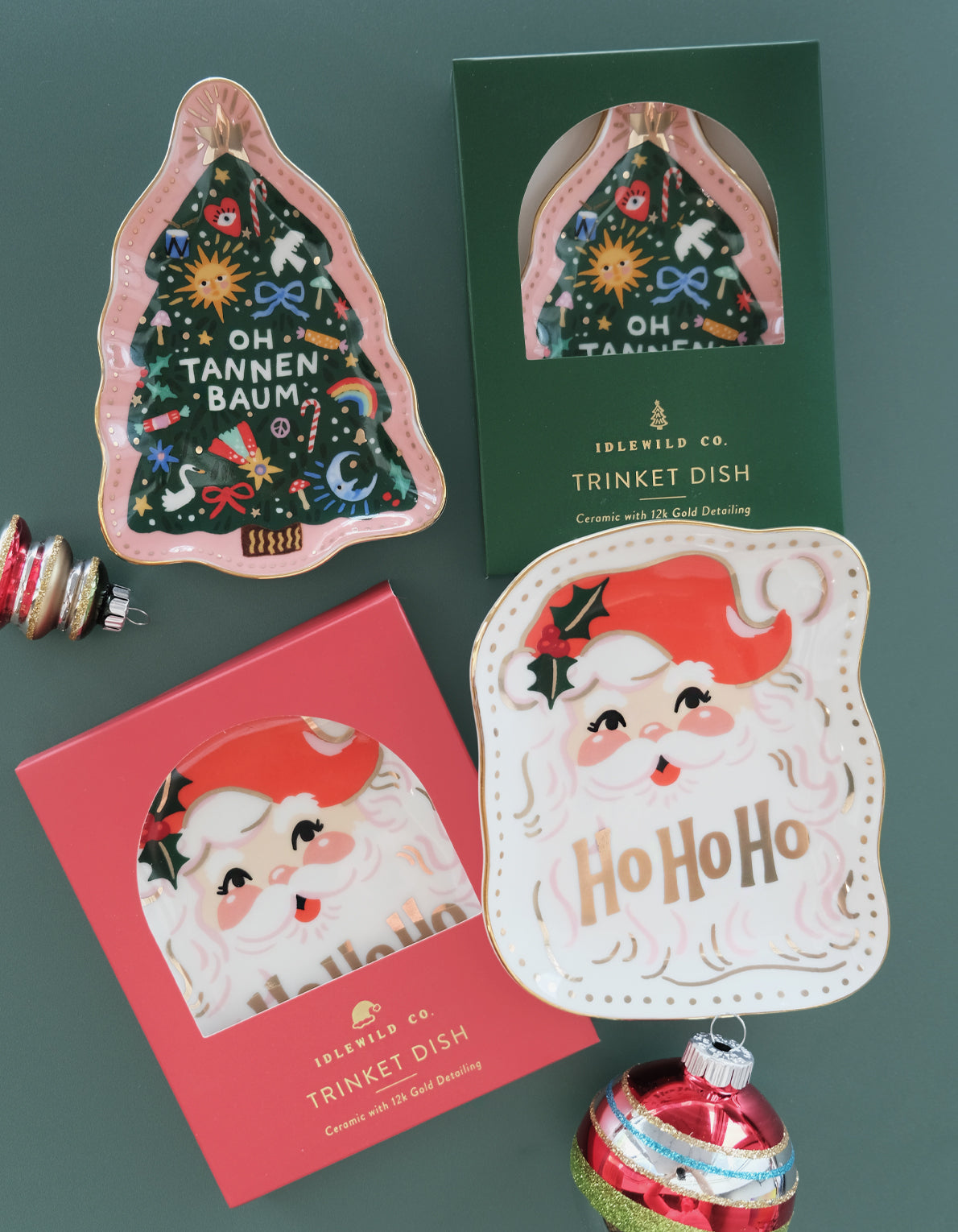 Porcelain Trinket Tray | Santa