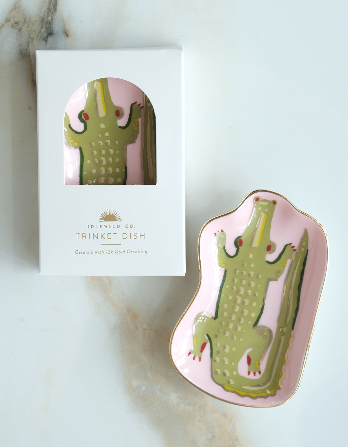 Porcelain Trinket Dish | Alligator