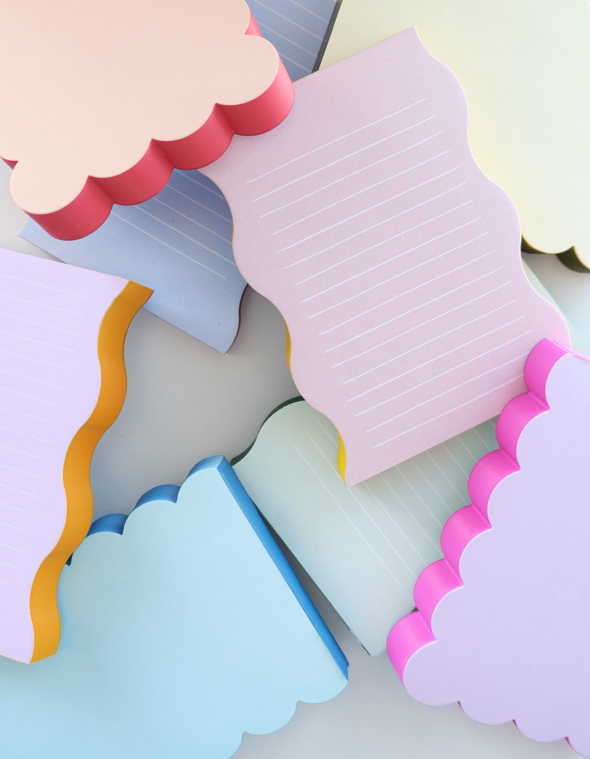 Scalloped Shaped Notepad | Peach + Persimmon