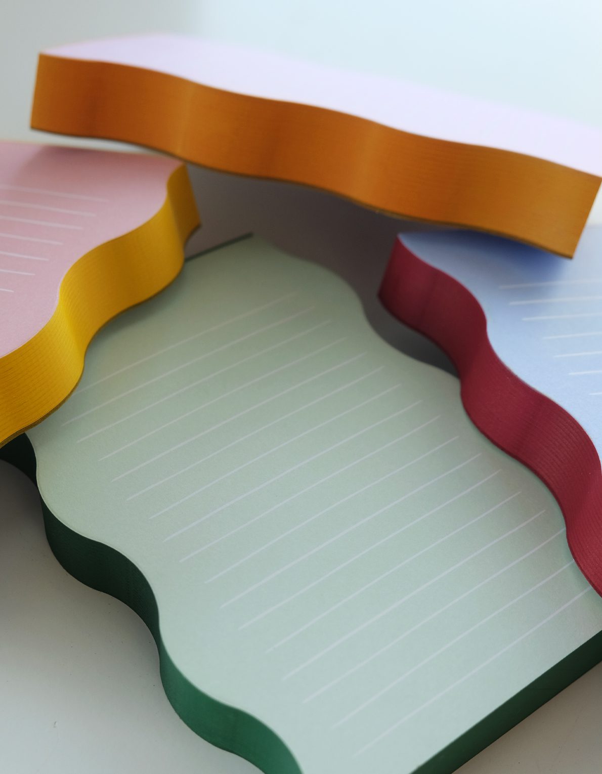 Wavy Shaped Notepad | Pink + Yellow