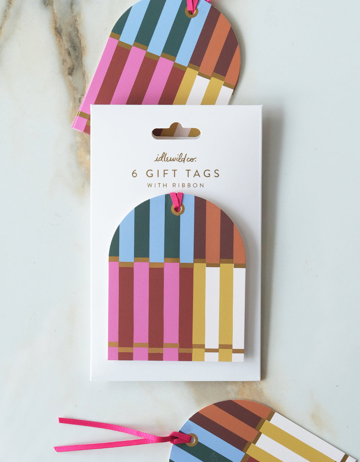 Die-Cut Gift Tag | Cabana Stripe