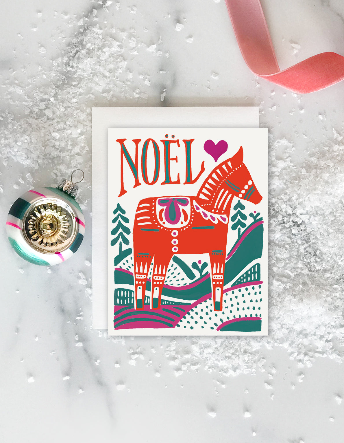 Christmas Greeting Card | Scandinavian Dala