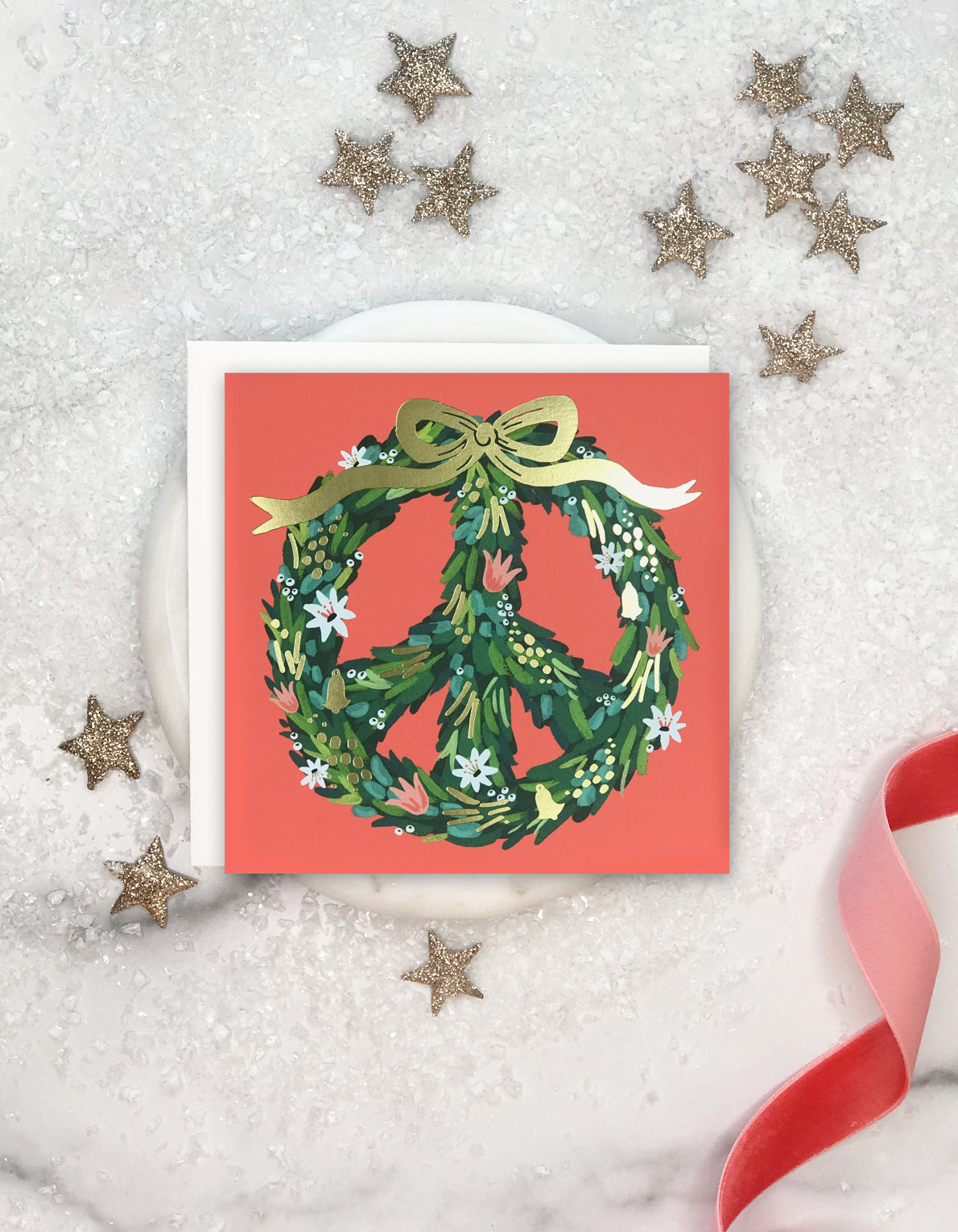 Holiday Greeting Card | Peace Wreath