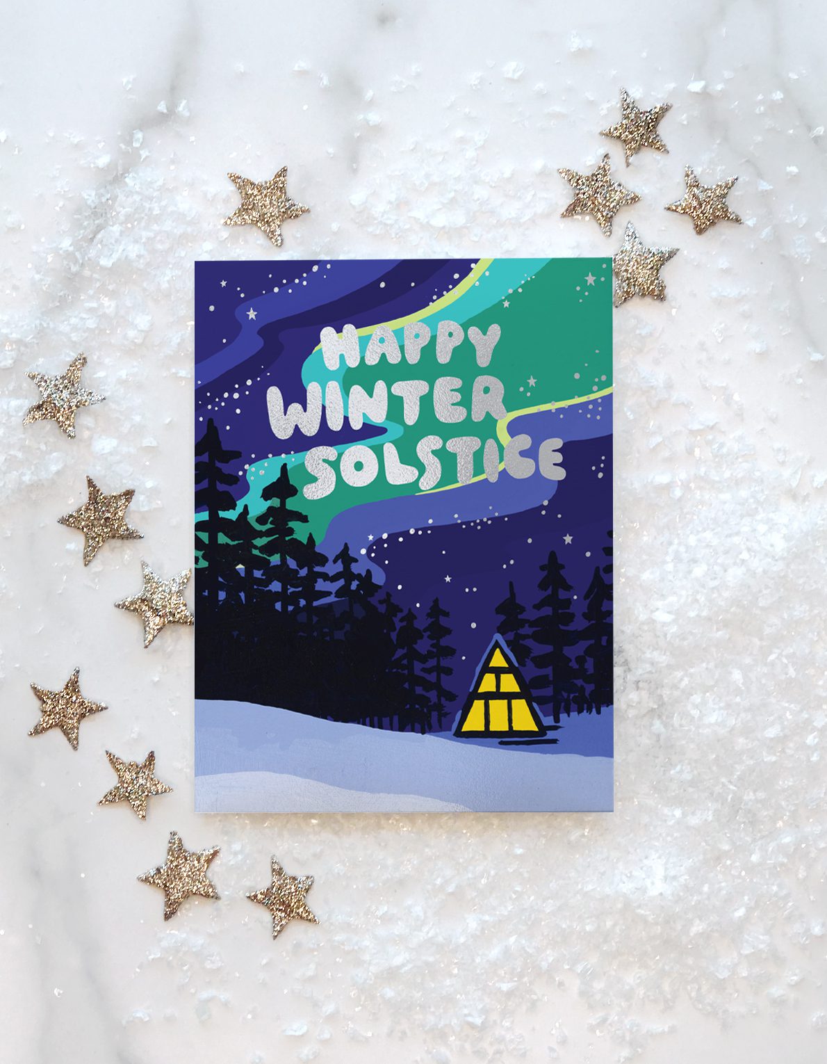Holiday Greeting Card | Aurora Borealis