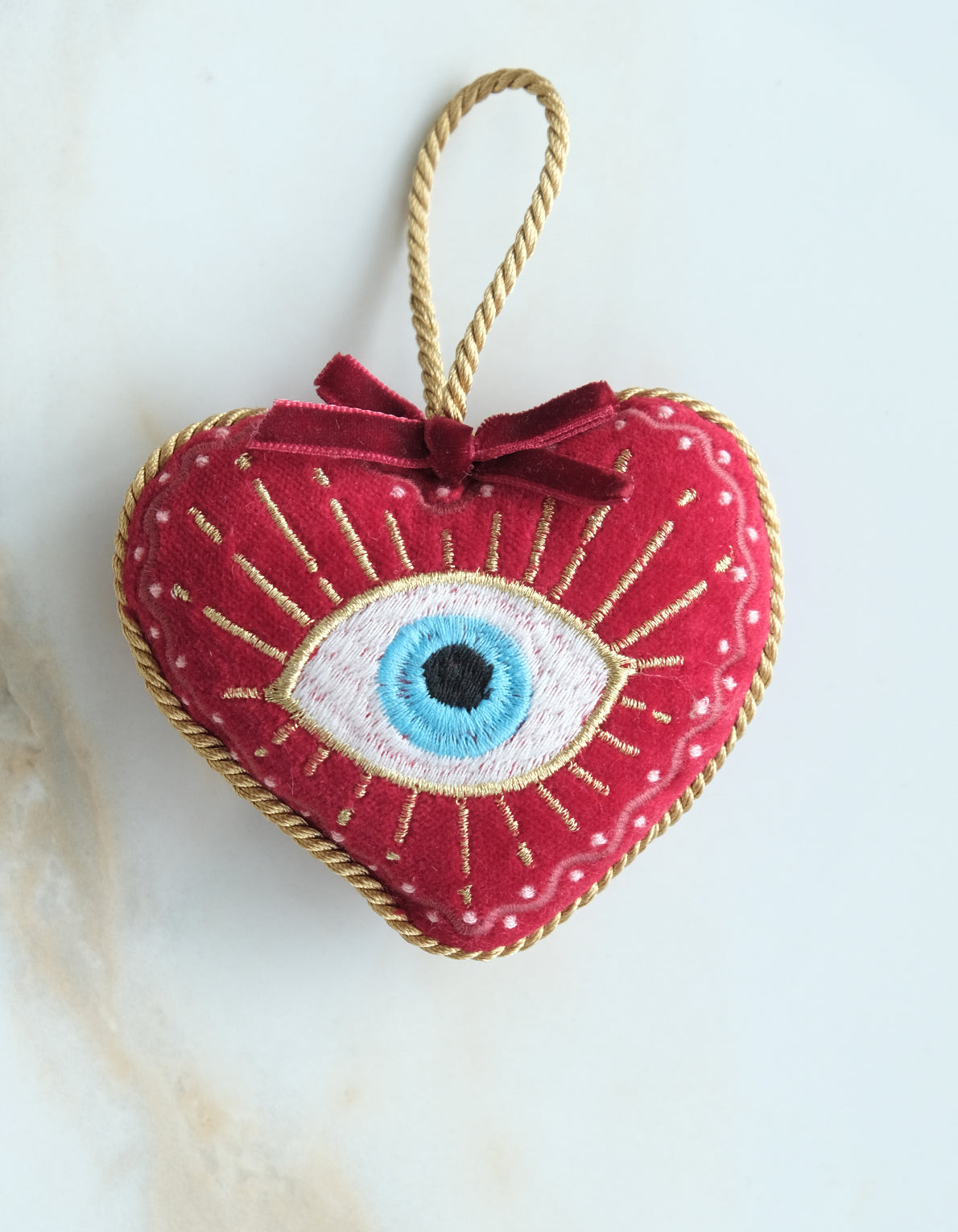 Velvet Embroidered Ornament | Mind's Eye Heart