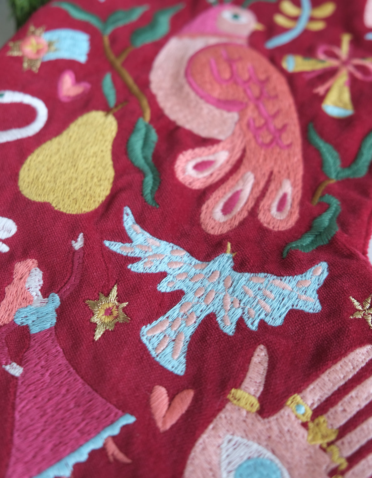 12 Days of Christmas Velvet Holiday Stocking