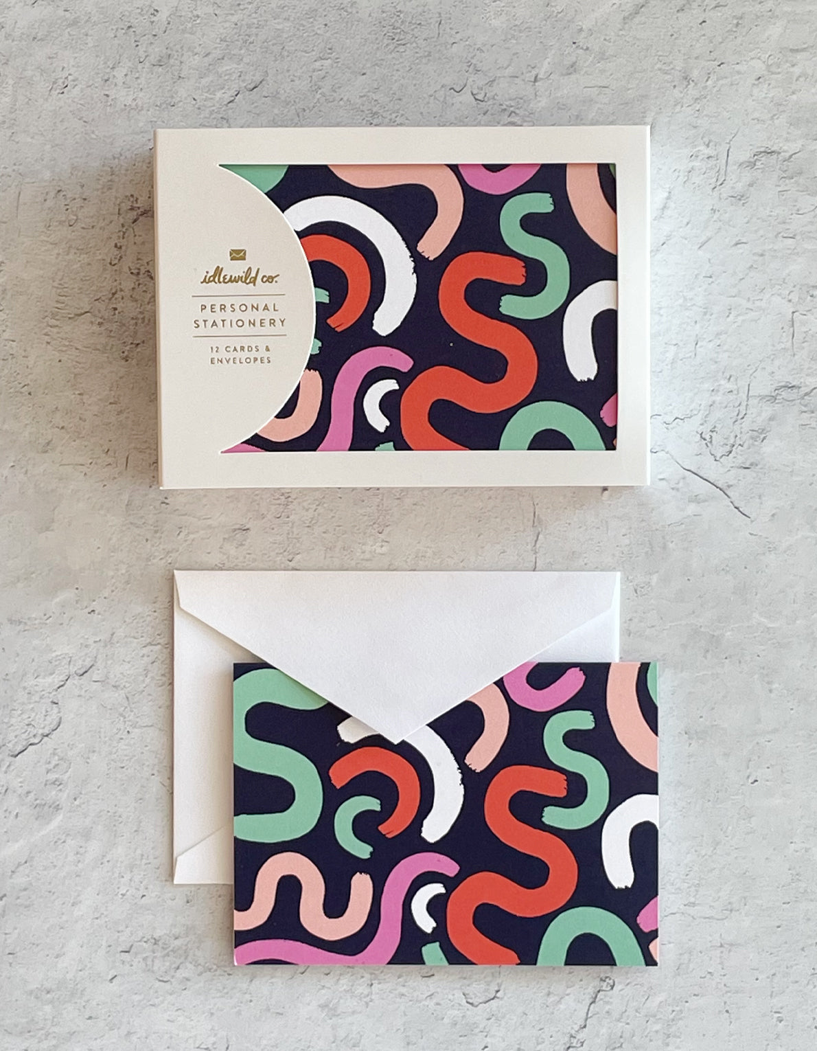 Note Cards, Boxed Set of 12 | Squiggle