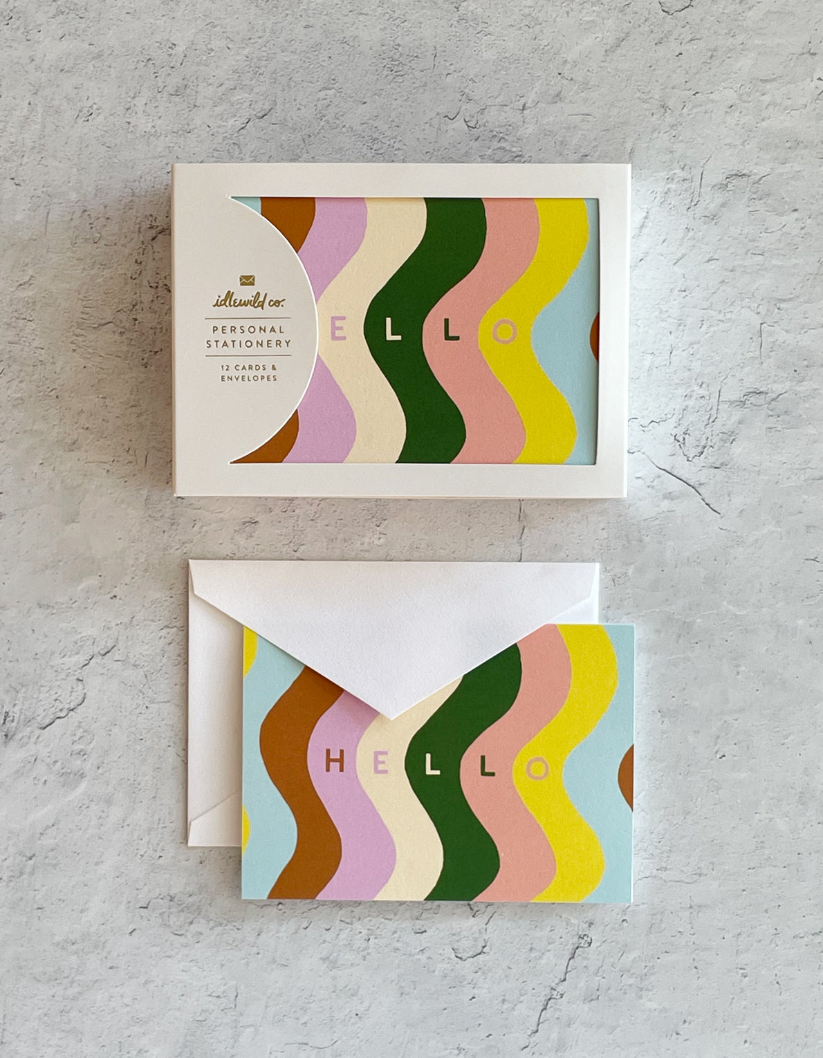 Note Cards, Boxed Set of 12 | Mellow Hello