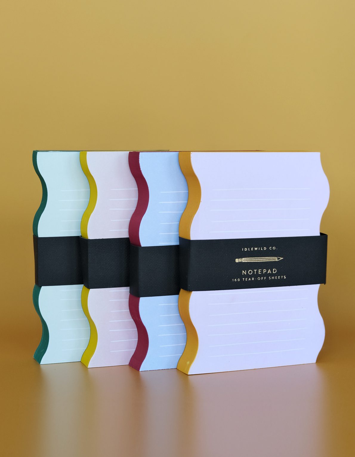 Wavy Shaped Notepad | Mint + Evergreen