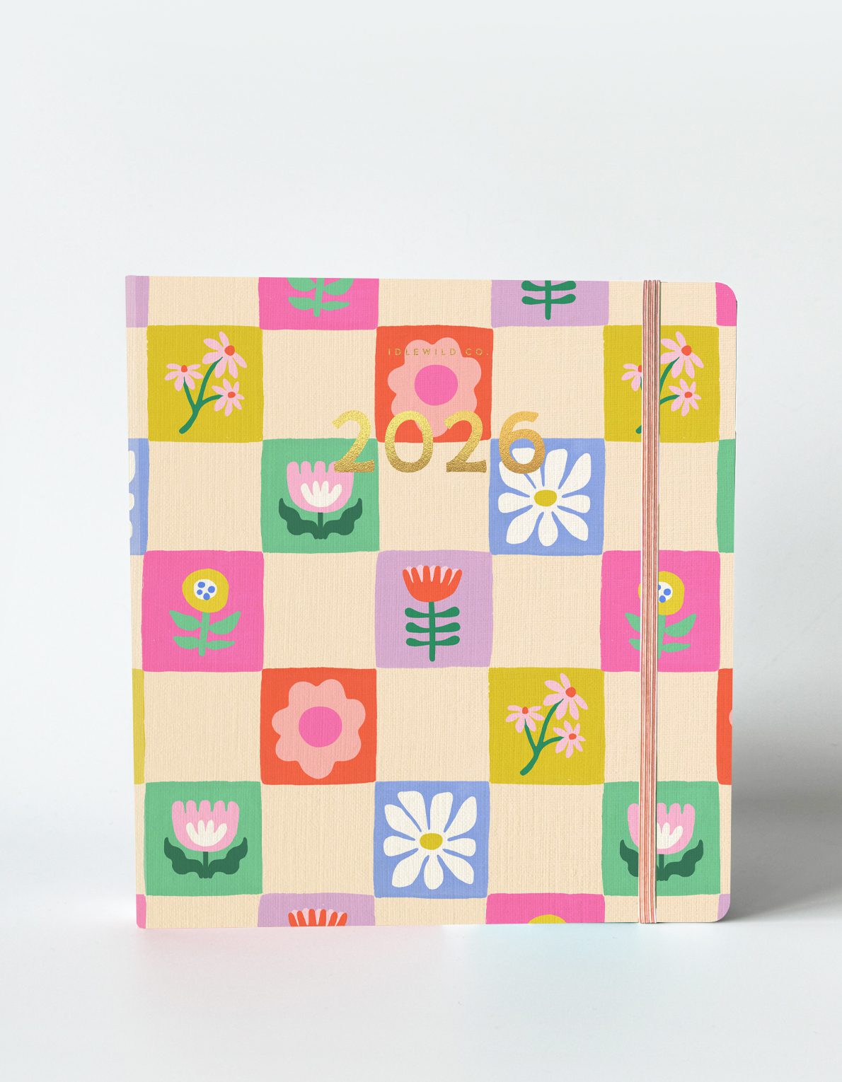 Floral Checks 2026 Hardcover Planner