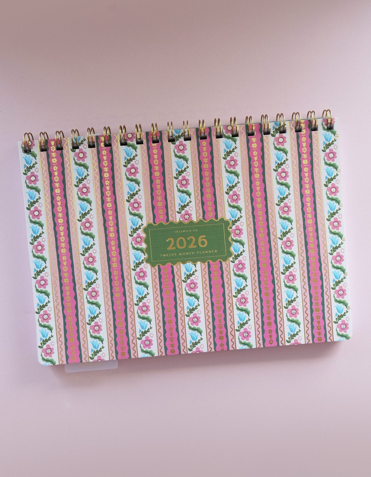 Block Print Stripes 2026 Desktop Planner