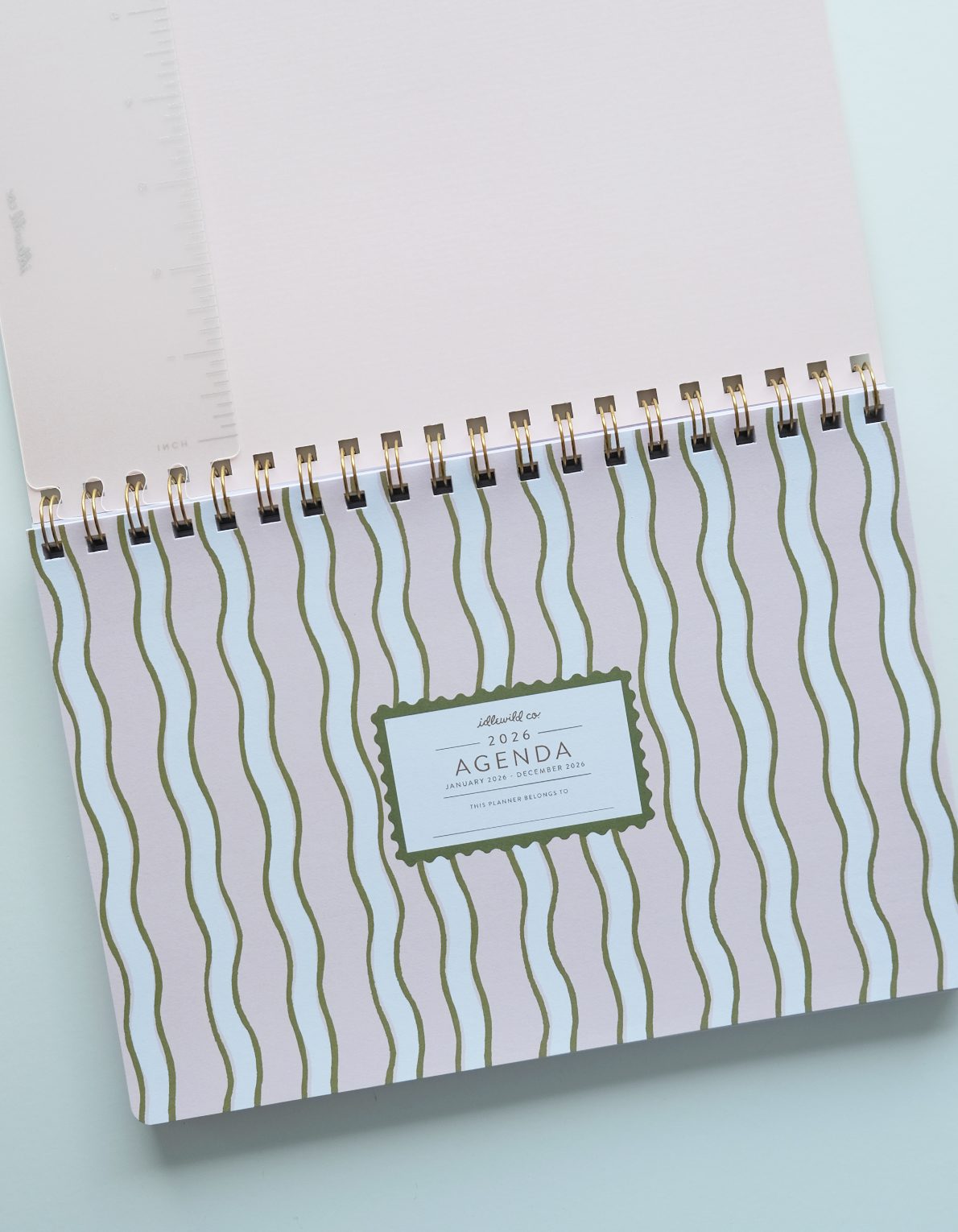 Block Print Stripes 2026 Desktop Planner