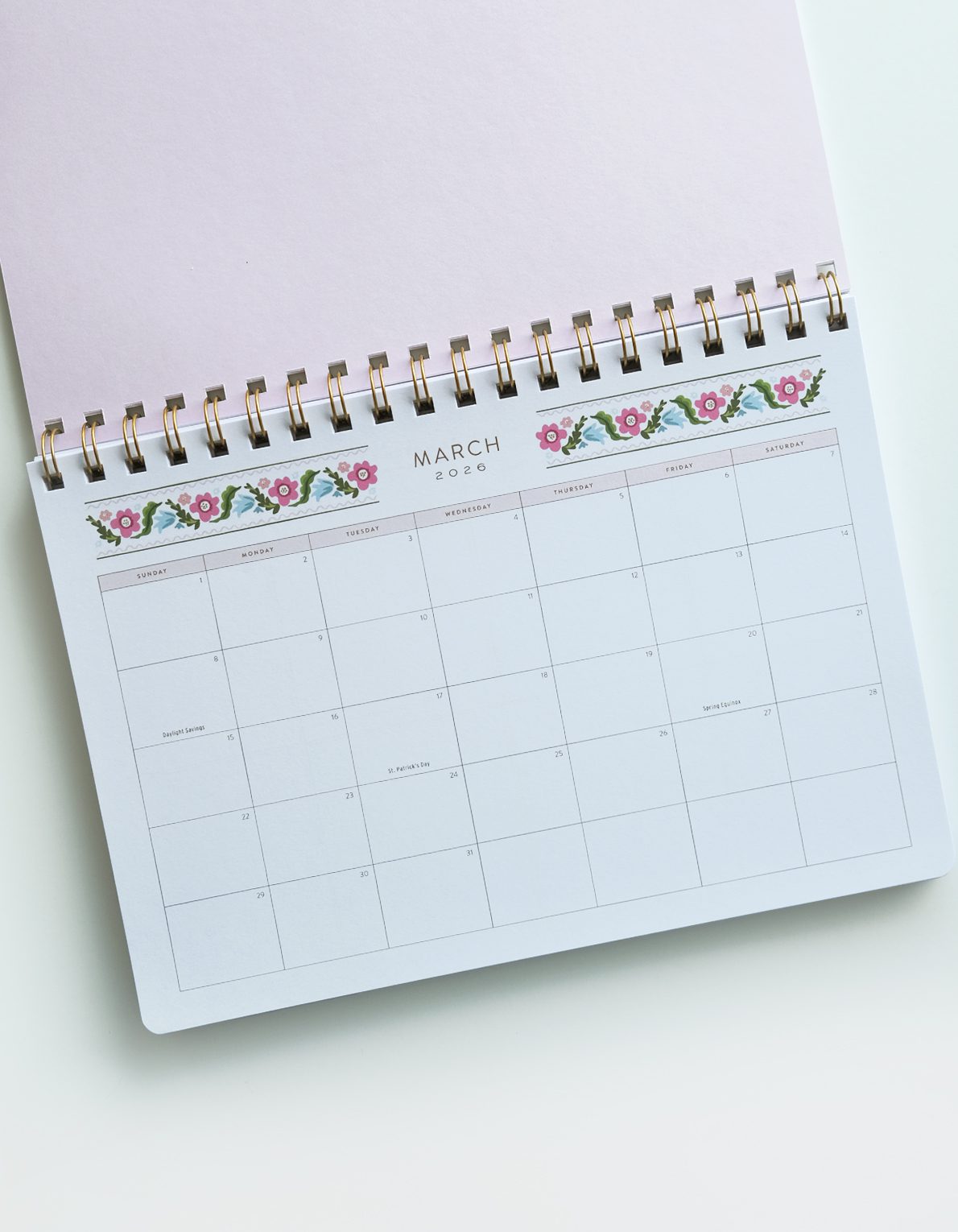 Block Print Stripes 2026 Desktop Planner