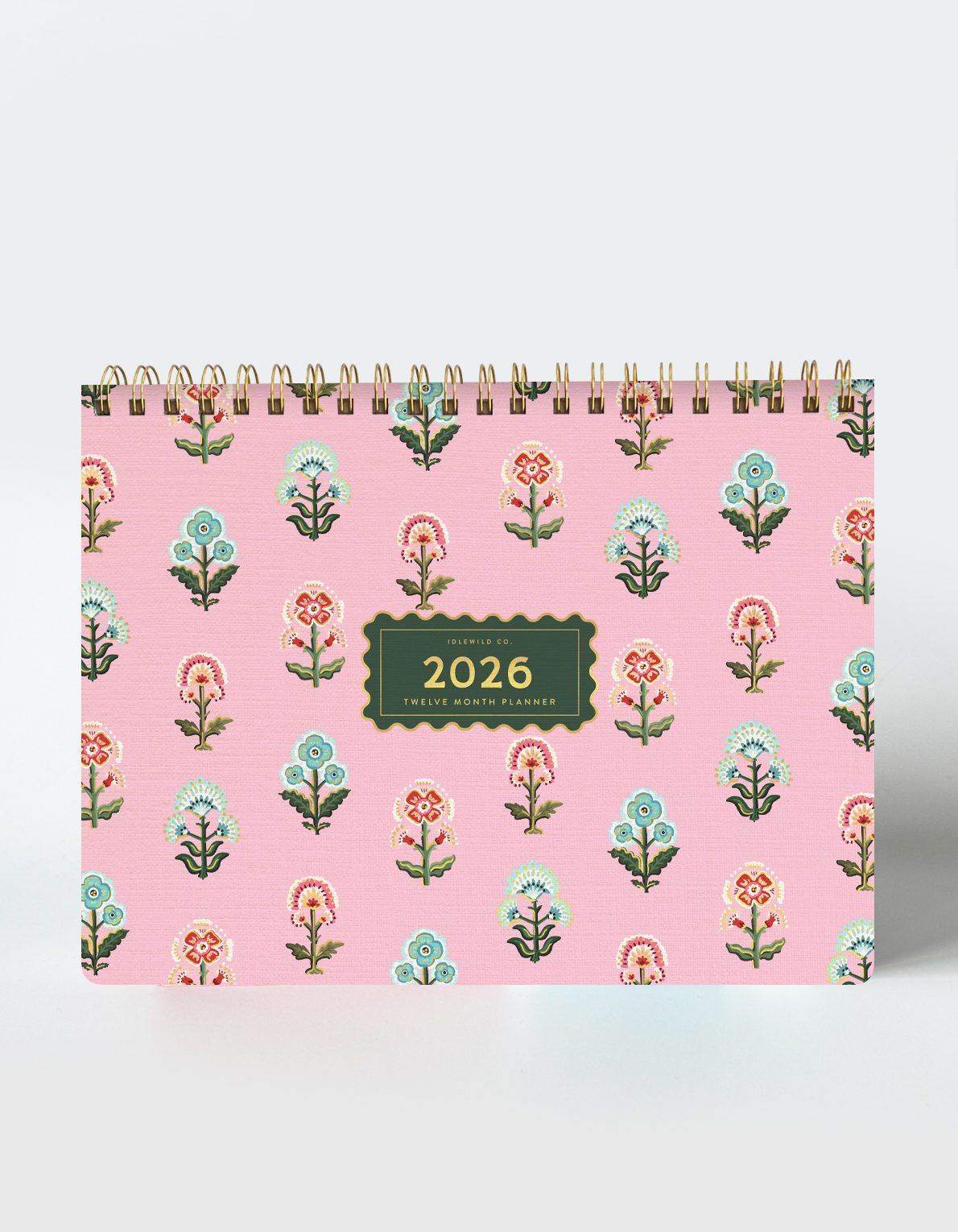 Block Print Floral 2026 Desktop Planner